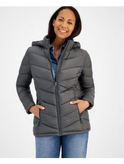 Women's Packable Hooded Puffer Coat, Created for Macy's