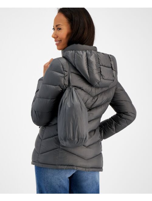 CHARTER CLUB Women's Packable Hooded Puffer Coat, Created for Macy's