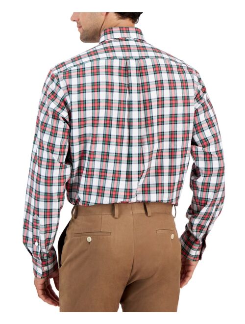 CLUB ROOM Men's Regular-Fit Randall Plaid Dress Shirt, Created for Macy's
