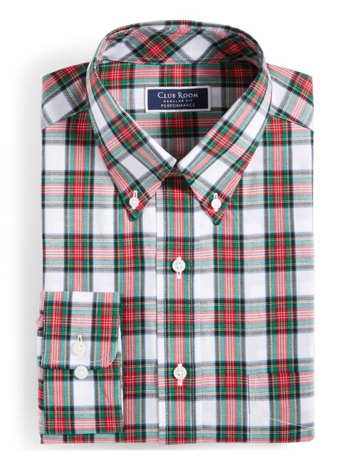 CLUB ROOM Men's Regular-Fit Randall Plaid Dress Shirt, Created for Macy's