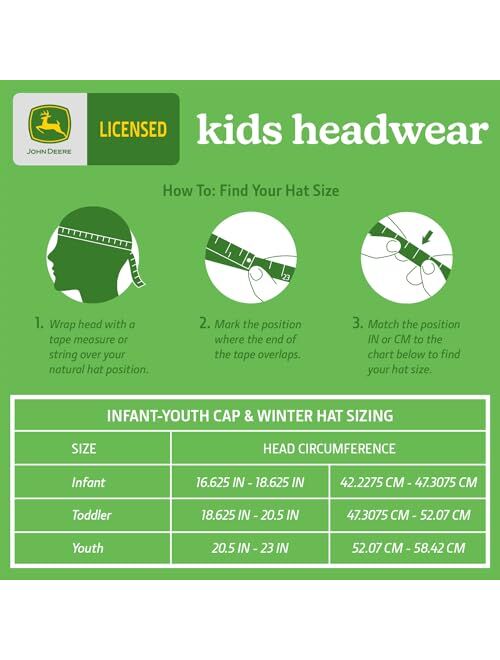 John Deere Kids Trapper Hat Toddler Sizes