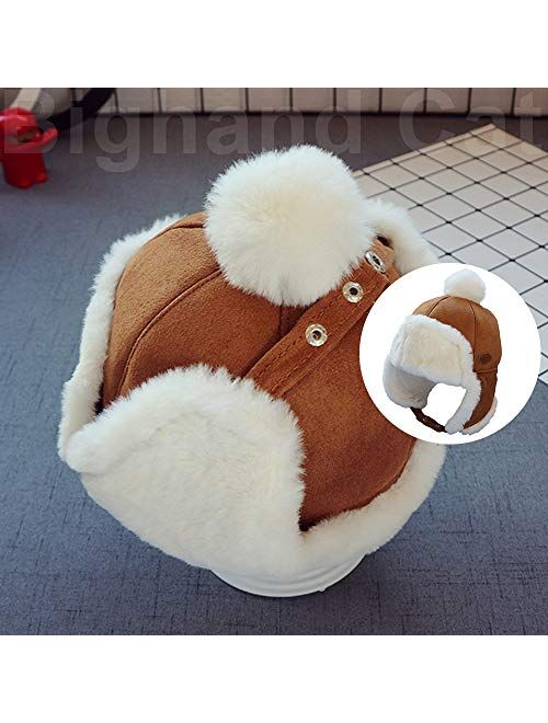 IIG Baby Boy Ushanka Earflap Winter Trooper Cap Unisex Kids Trapper Hat