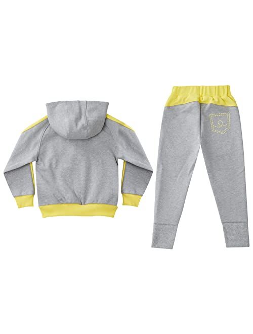 ROROANCO Kids Toddler Girls Boys Sweatsuit Tracksuit Hoodie and Jogger Set 2 pieces Activewear Long Sleeve