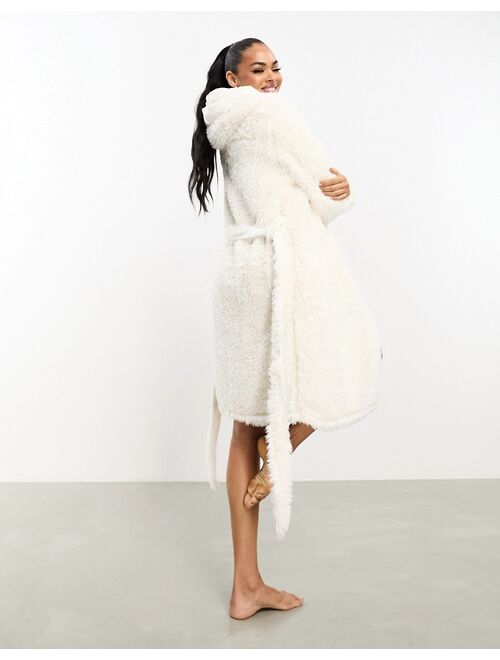 Boux Avenue sparkle midi robe in cream
