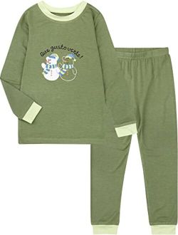 mollimelli friends 2T~15Y Christmas Sleepwear Snug-fit Modal Pajama sets Toddlers Kids Teen Girls Boys Unisex pjs