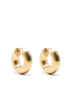 gold-plated small chunky hoops