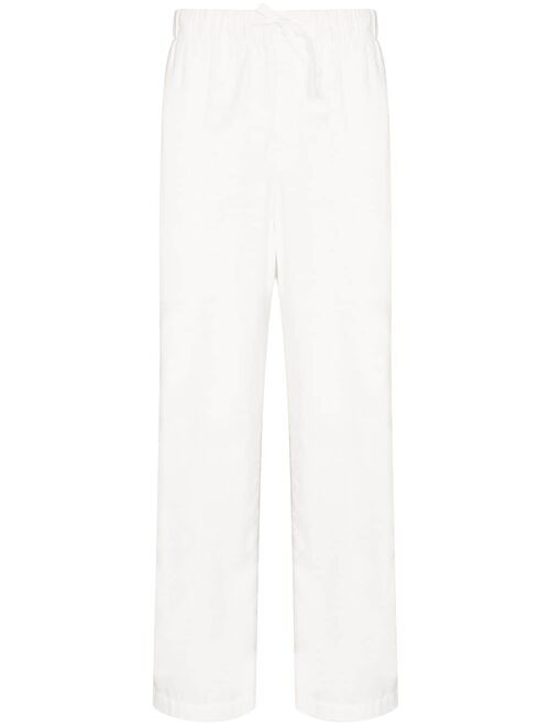 TEKLA straight-leg cotton pajama bottoms