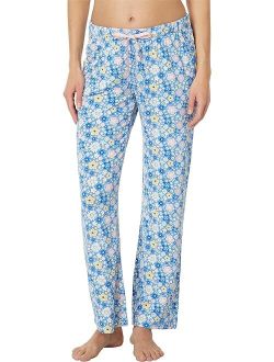 Life is Good Dragonfly Floral Pattern Lightweight Sleep Pants