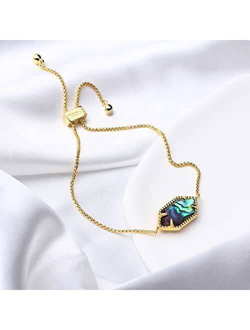 CALOO TEEMOO 18K Gold Plated Bracelets with Pendant Luxurious Bracelets for Women Fashion Jewelry Lovely Gold Bracelets