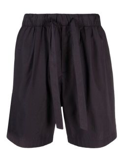 drawstring organic-cotton bermuda shorts