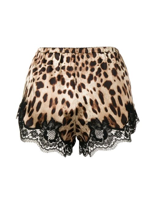 Dolce & Gabbana leopard-print pajama shorts