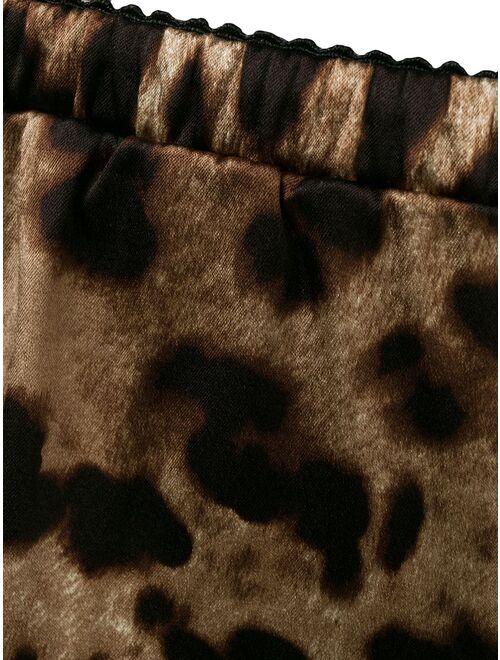 Dolce & Gabbana leopard-print pajama shorts