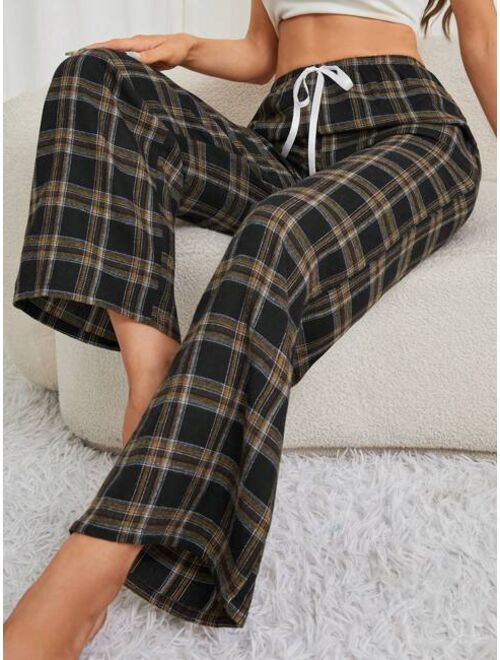 Shein Women's Plaid Sleepwear Bottom