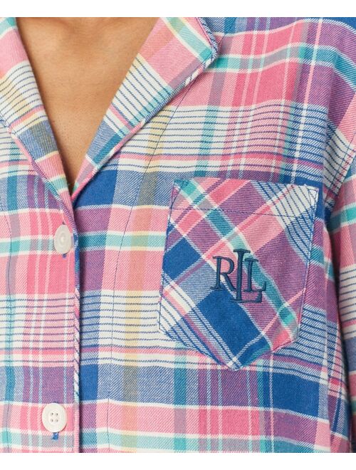 Polo Ralph Lauren LAUREN RALPH LAUREN Women's 2-Pc. Notched-Collar Pajamas Set