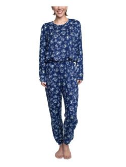 Women's 2-Pc. Henley Jogger Pajamas Set