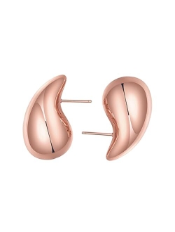Ascona 25/32/47mm Chunky Gold Hoop Earrings for Women | Lightweight Tear Drop Earrings | Gold Drop Earrings for Women