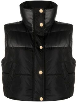 cropped padded gilet