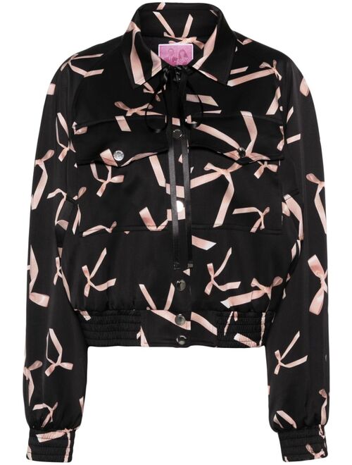 PINKO x Patrick McDowell printed bomber jacket