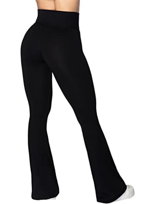 Sunzel Flare Leggings, Crossover Yoga Pants with Tummy Control, High-Waisted and Wide Leg