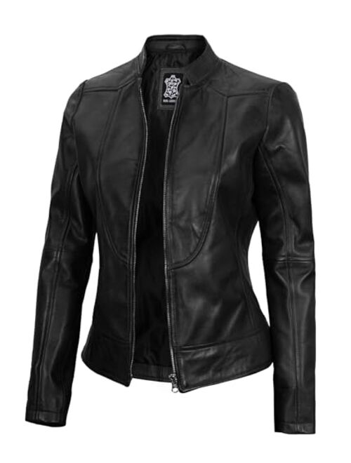 Decrum Women Leather Jacket - Real Lambskin Leather Jackets For Women
