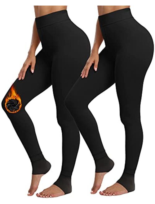 CHRLEISURE Women's Winter Warm Fleece Lined Leggings - Thick Velvet Tights Thermal Pants