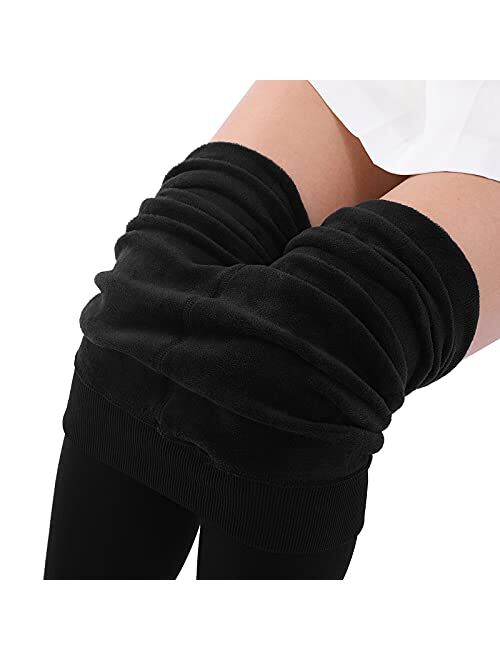 CHRLEISURE Women's Winter Warm Fleece Lined Leggings - Thick Velvet Tights Thermal Pants