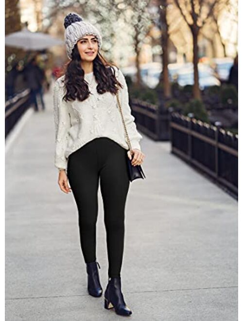 CHRLEISURE Women's Winter Warm Fleece Lined Leggings - Thick Velvet Tights Thermal Pants