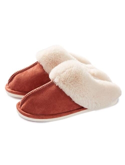Donpapa Womens Slipper Memory Foam Fluffy Soft Warm Slip On House Slippers,Anti-Skid Cozy Plush for Indoor Outdoor