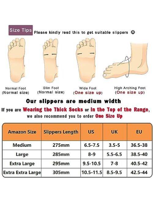 Donpapa Womens Slipper Memory Foam Fluffy Soft Warm Slip On House Slippers,Anti-Skid Cozy Plush for Indoor Outdoor