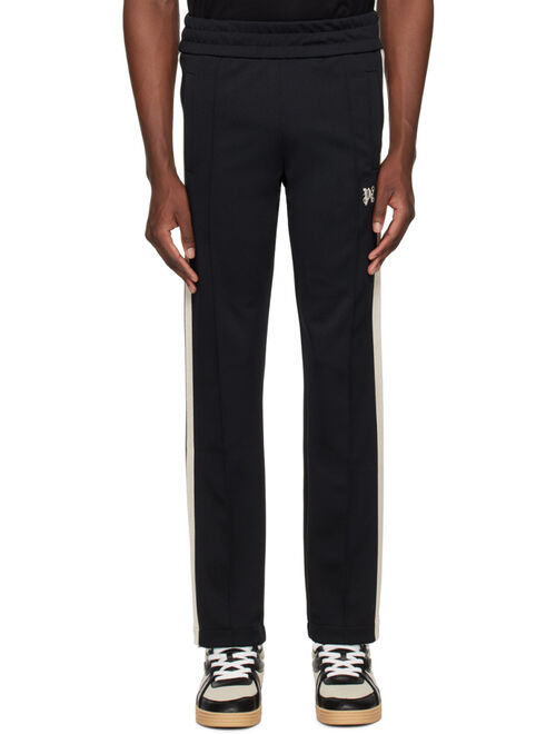 PALM ANGELS Black Monogram Track Pants