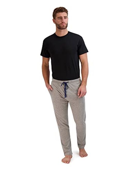 Hanes mens Solid Knit Sleep Pant With Pockets and Drawstring
