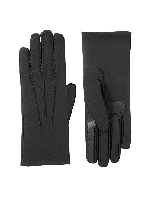isotoner womens Spandex Cold Weather Stretch Gloves With Warm Fleece Lining