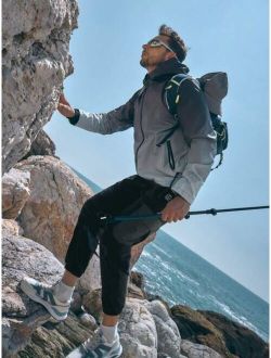 In My Nature Men Ombre Zip Up Hooded Rain Jacket