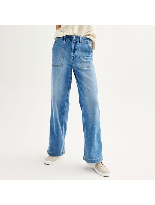 Women's Sonoma Goods For Life Utility Wide-Leg Jeans