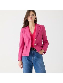 Shrunken-fit blazer in pink English wool