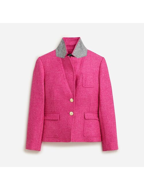 J.Crew Shrunken-fit blazer in pink English wool