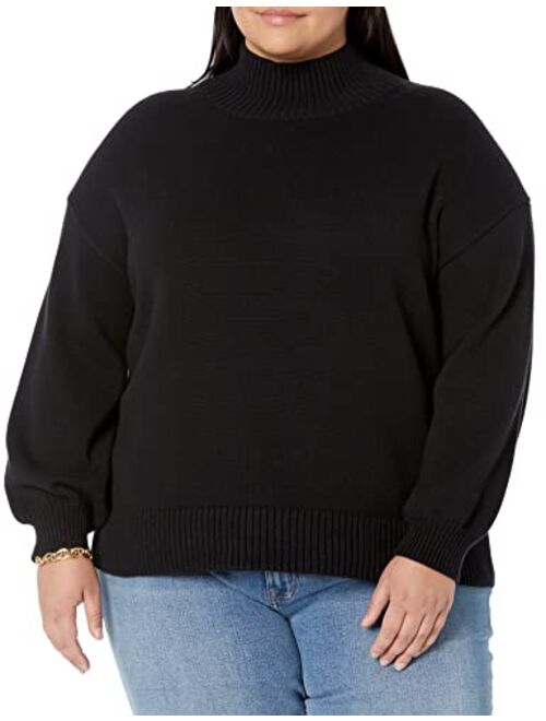 Amazon Essentials Women's Cotton Funnel-Neck Sweater (Available in Plus Size)