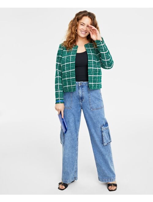 ON 34TH Women's Long-Sleeve Crop Tweed Jacket, Created for Macy's