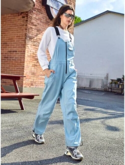 In My Nature 1pc Zip Front Flap Pocket One Piece Overalls