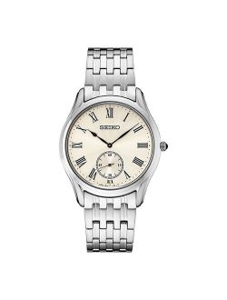 Essentials Men's Stainless Steel White Dial Bracelet Watch - SRK047
