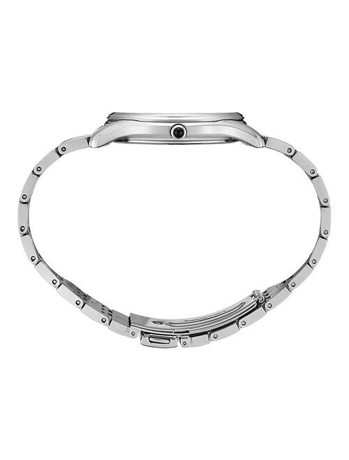 Seiko Essentials Men's Stainless Steel White Dial Bracelet Watch - SRK047