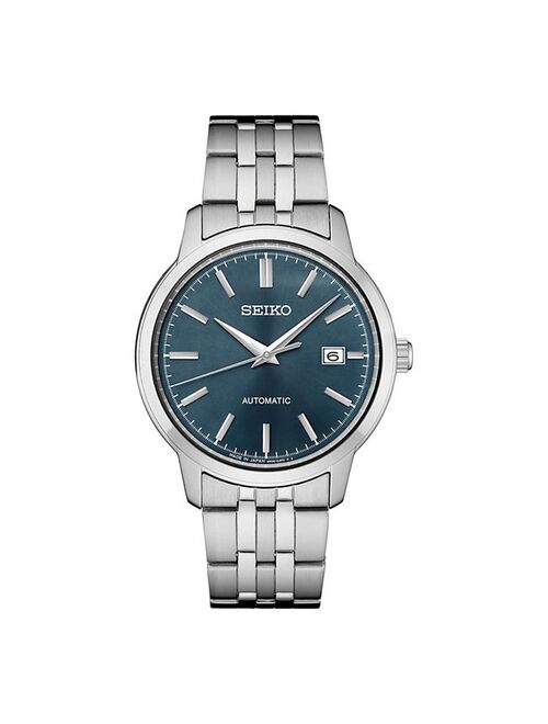 Seiko Essentials Men's Stainless Steel Green Dial Automatic Watch