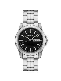 Men's Essential Stainless Steel Black Dial Watch - SUR355