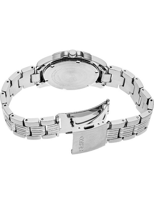 Seiko Men's Essential Stainless Steel Black Dial Watch - SUR355