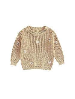 Allshope Newborn Baby Girl Boy Knit Sweater My First Christmas Embroidery Winter Warm Sweatshirt Outfit Infant Fall Clothes