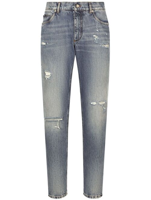 Dolce & Gabbana straight-leg cotton jeans