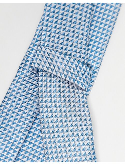 French Connection diamond print tie in navy
