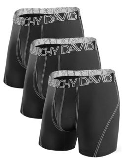 Mens Underwear Mesh Quick Dry Polyamide Boxer Briefs Active Sports Soft Breathable Underwear in 3 Pack