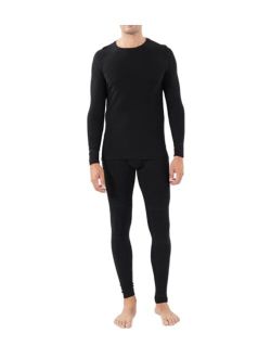 Thermal Underwear for Men Fleece Lined Sets or Long Johns with Extra Warm Double-layer Panel for Cold Weather