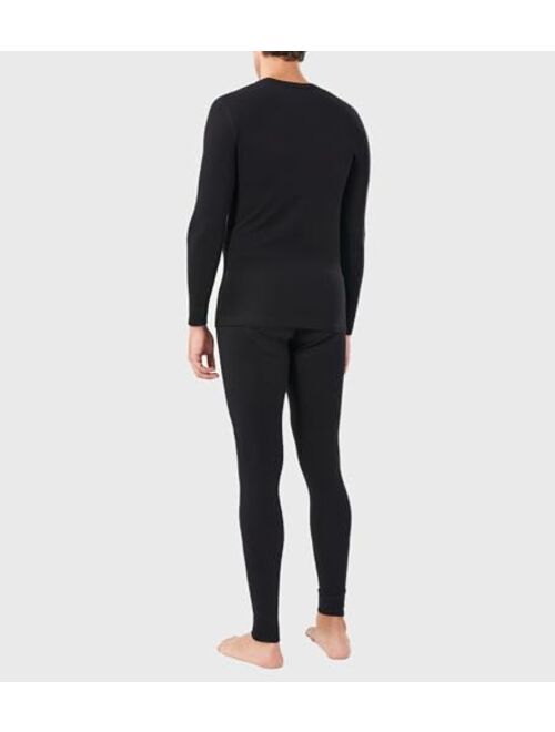 DAVID ARCHY Thermal Underwear for Men Fleece Lined Sets or Long Johns with Extra Warm Double-layer Panel for Cold Weather